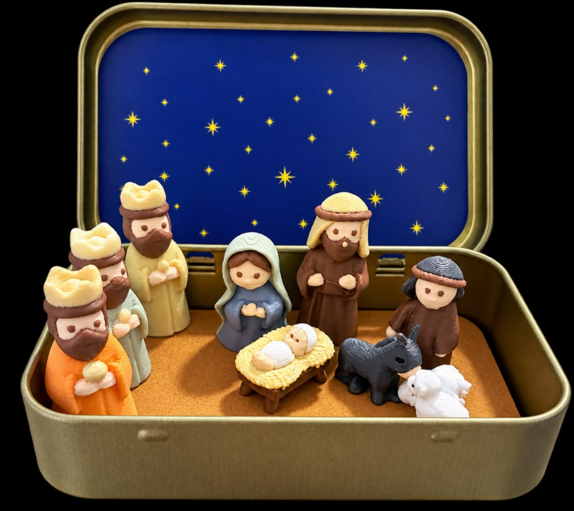 Mini pesebre en lata · fotografía facilitada por KIKARU