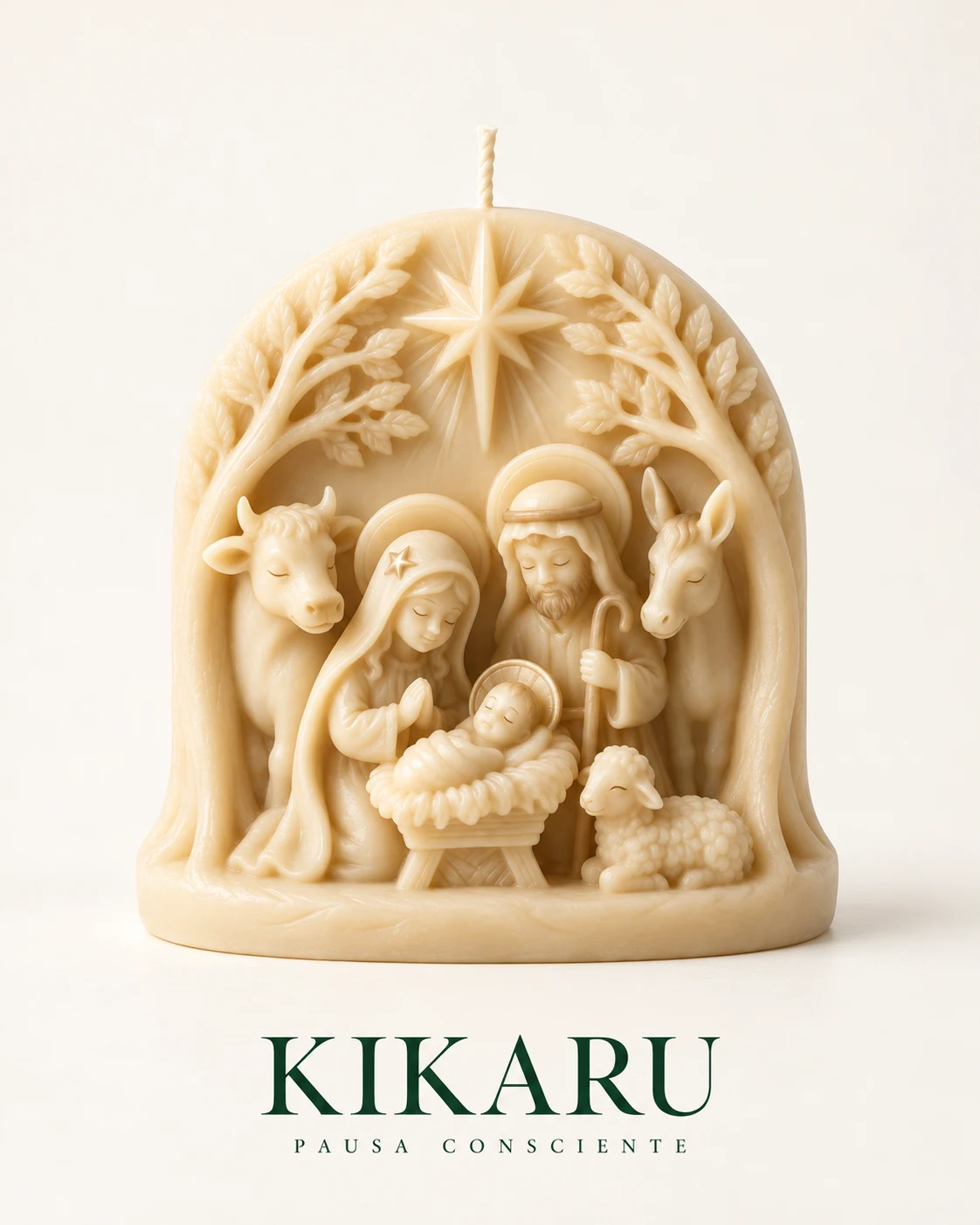 Pesebre en arco · imagen del catálogo de velas KIKARU